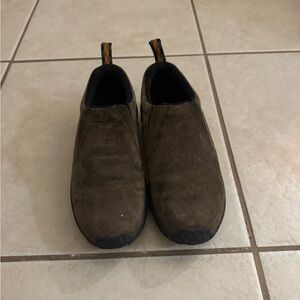 Merrell Dark Brown Suede Slip-On Loafers